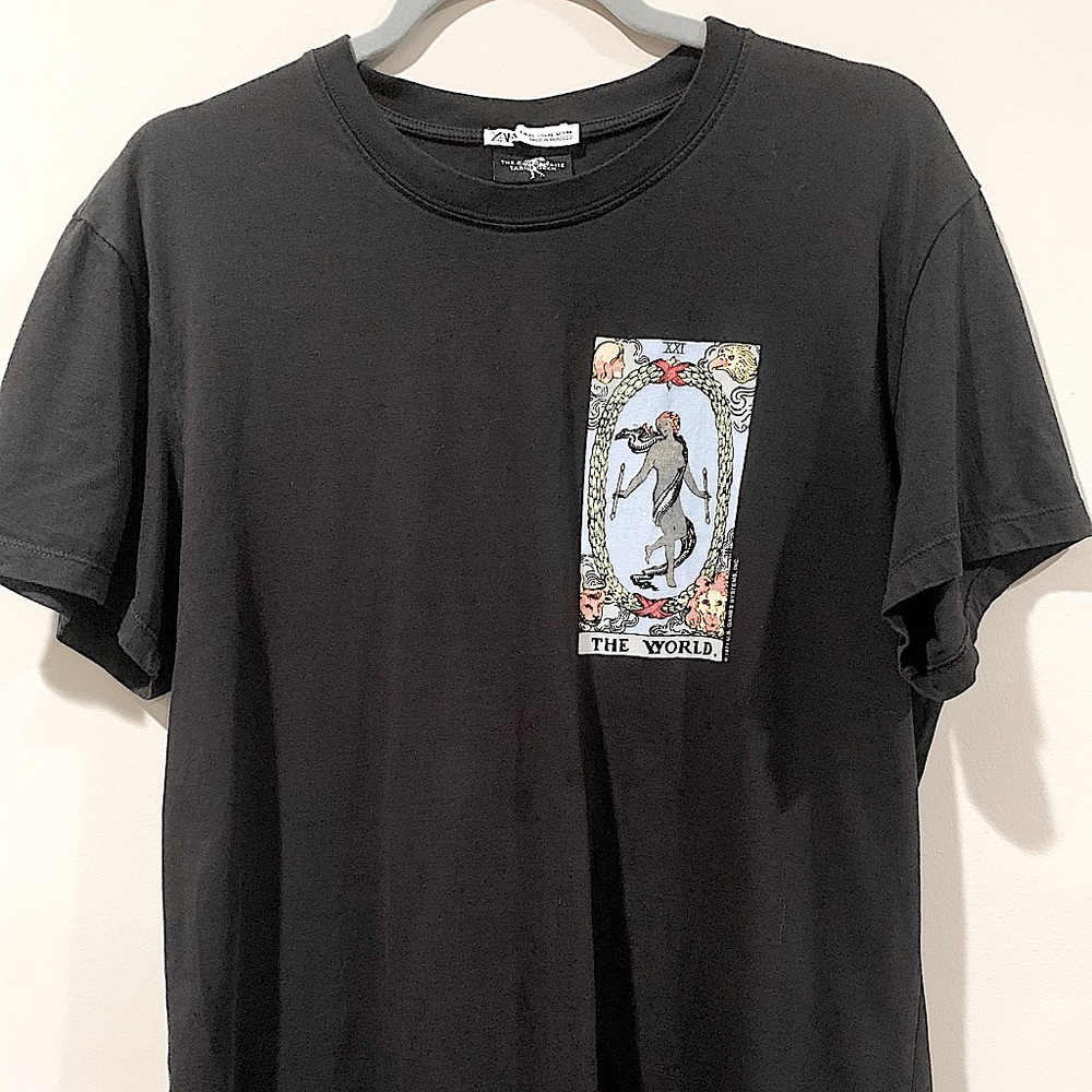 Black Zara Men’s T-shirt - Size XL (US)
